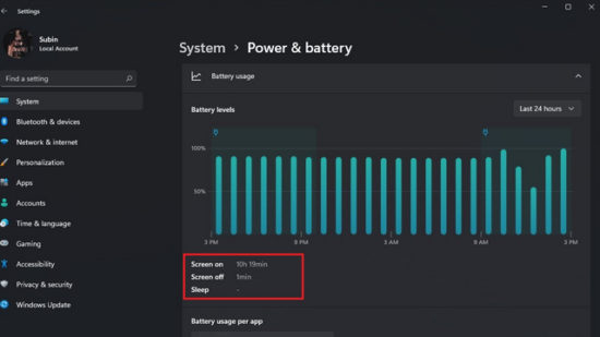 track screen time windows 11