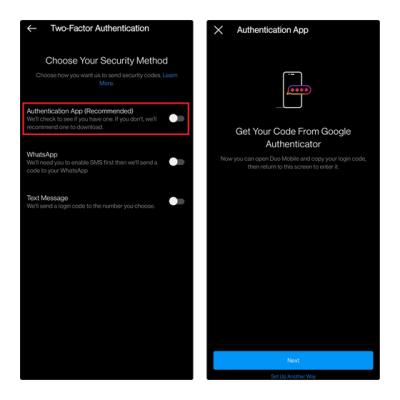 How to Use WhatsApp for Two-Factor Authentication (2FA) on Instagram