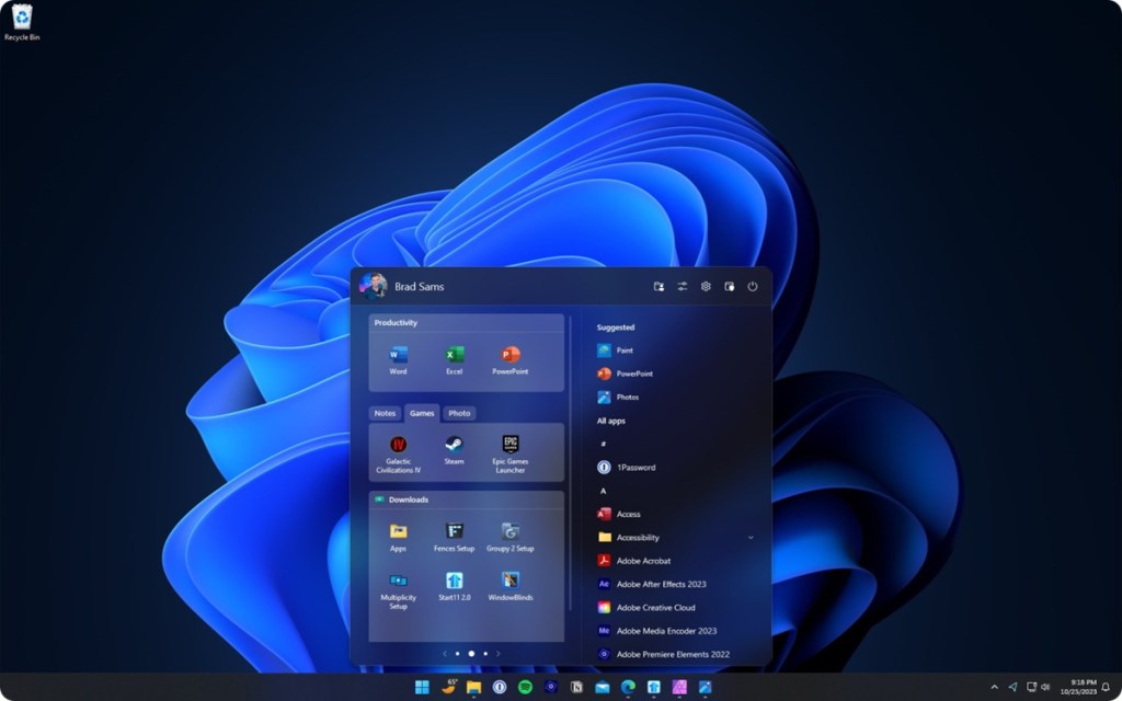 start11 style on windows 11