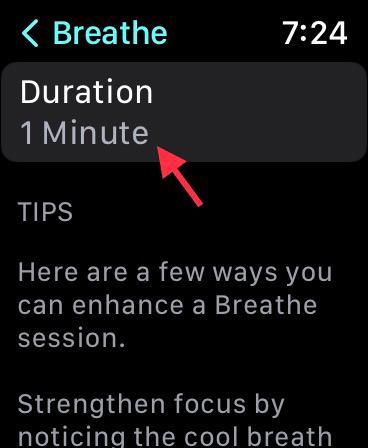 tap on Duration