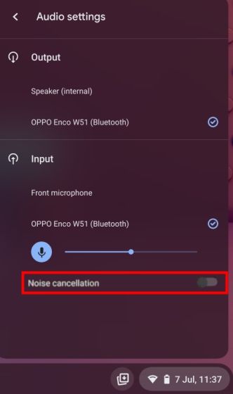 How to Enable System wide Noise Cancellation in Chrome OS - 1