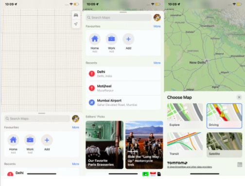Apple Maps interface