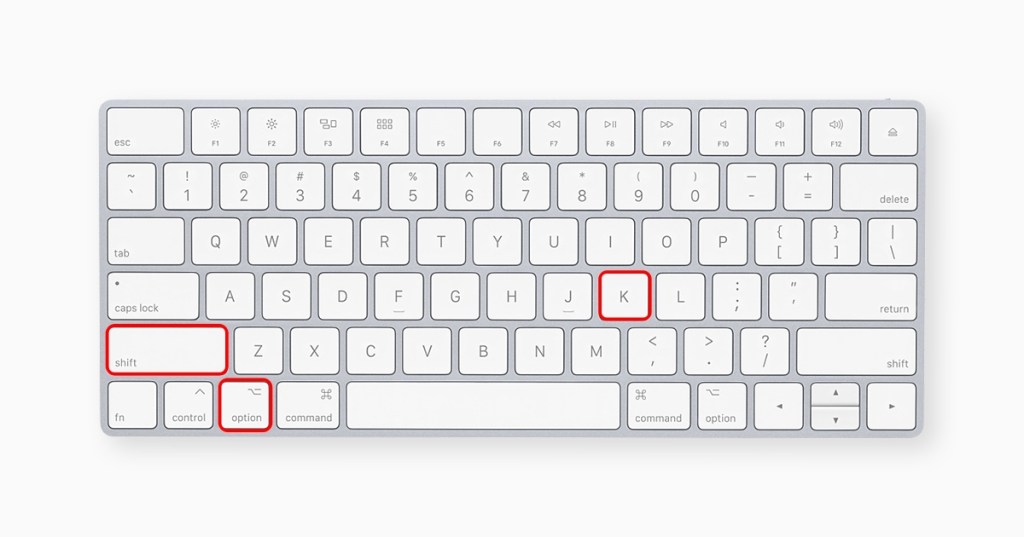 Apple logo keyboard shortcut