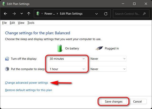 change power mode settings windows 11