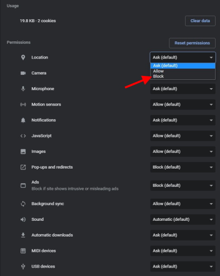 How to Control Privacy Permissions per Website in Google Chrome  2021  - 18