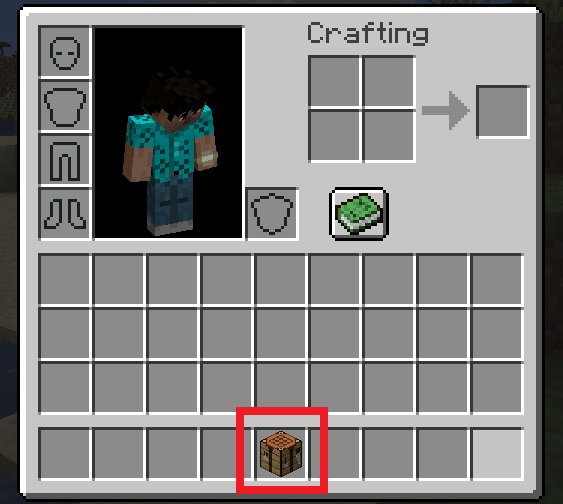 Crafting Table in Inventory