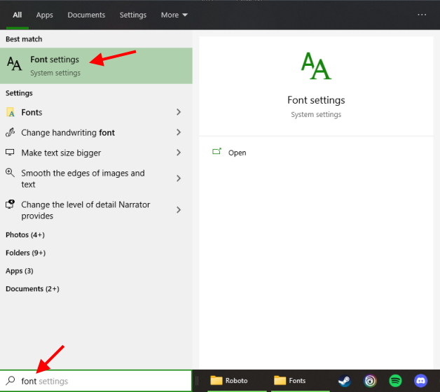 Font Settings to install fonts in Windows 10 and Windows 11