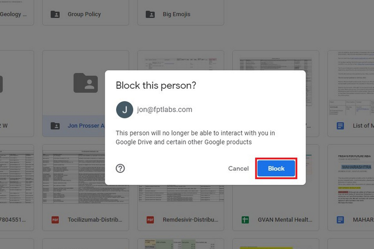 How to Block or Unblock People on Google Drive