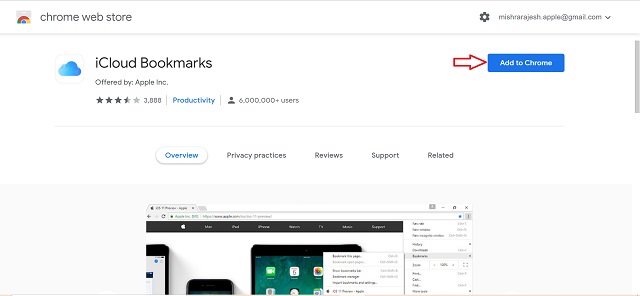Install iCloud bookmarks extension
