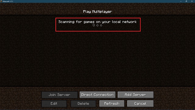 Loading screen Minecraft multiplayer