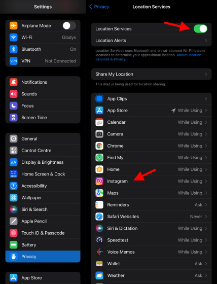 Location services ipad battery health