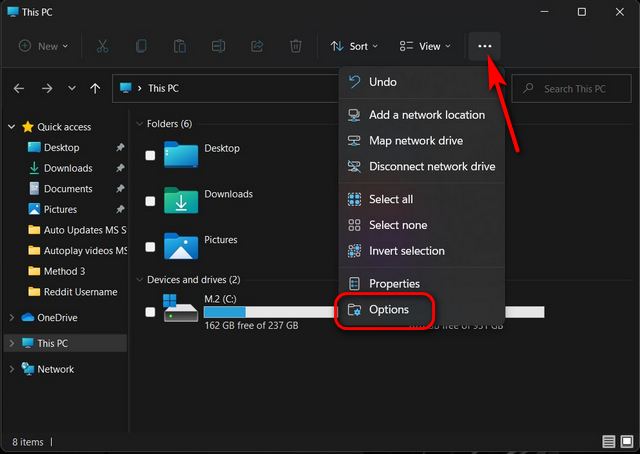 How to show hidden files and folders in Windows 11
