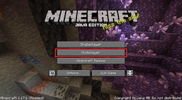 Multiplayer option Minecraft Homepage