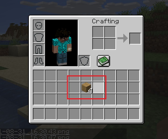 Planks in MC inventory