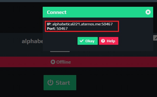Port Server Address