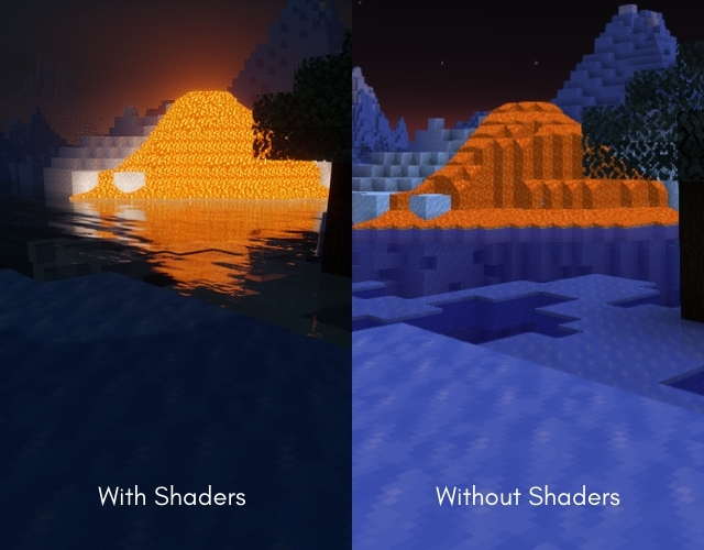 مقارنة OptiFine القائمة على Shader