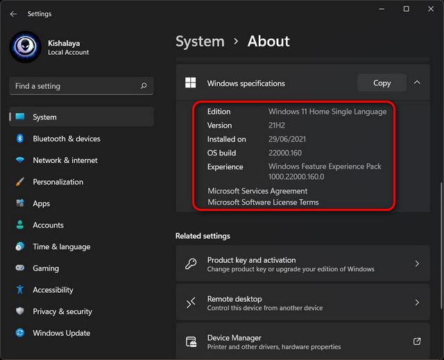 Check Hardware Specs and Configuration of Windows 11 PC
