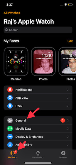 How to reset online my apple watch password