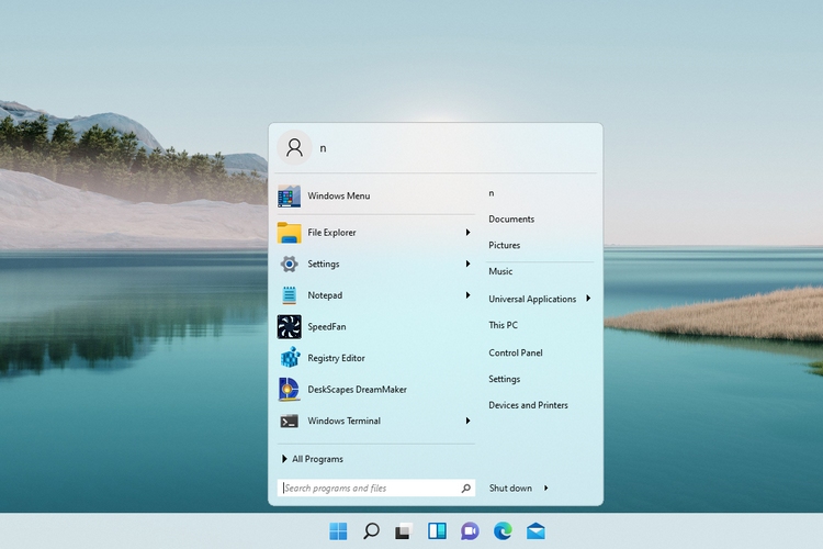 windows 11 classic start menu