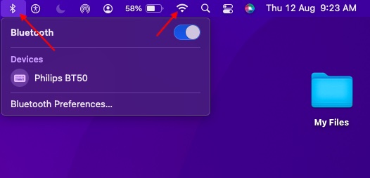 Enable disable Wi-Fi and Bluetooth on Mac