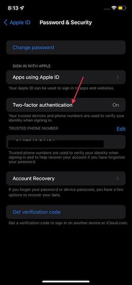 Turn on two-factor authentication