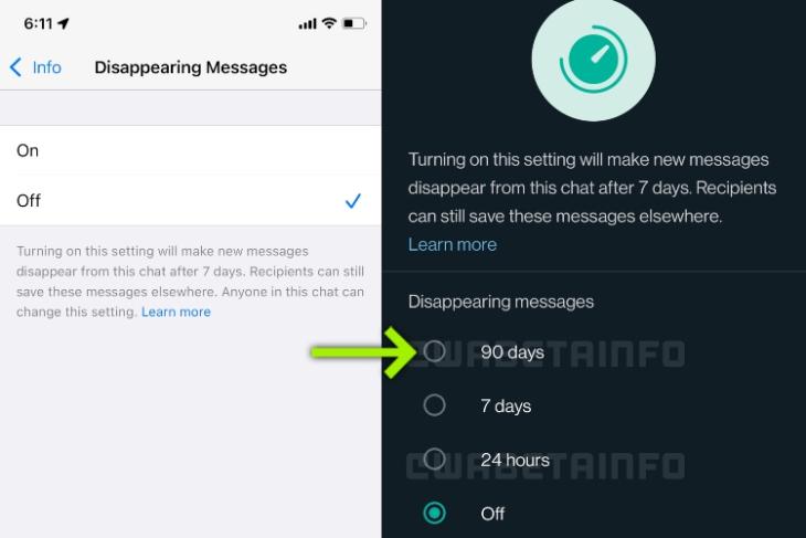 WhatsApp Is Testing a New 90-Day Option for Its Disappearing Messages  Feature | Beebom