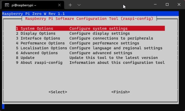 raspberry pi 4 config command