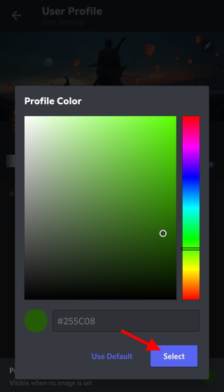 color wheel select