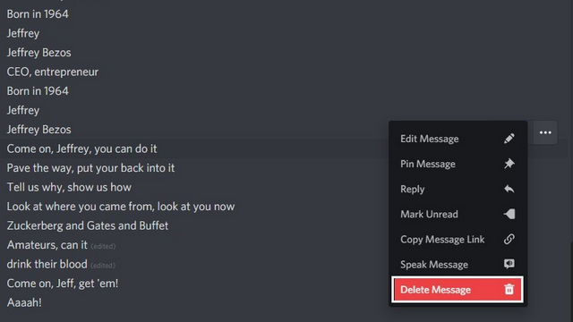 remove discord from messages