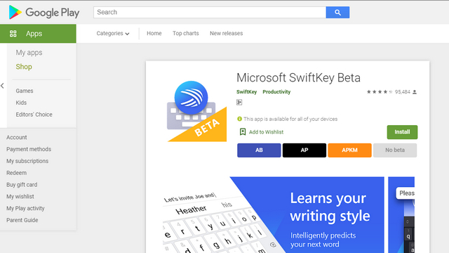 download swiftkey beta