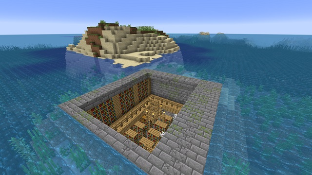 exposed stronghold library minecraft seed
