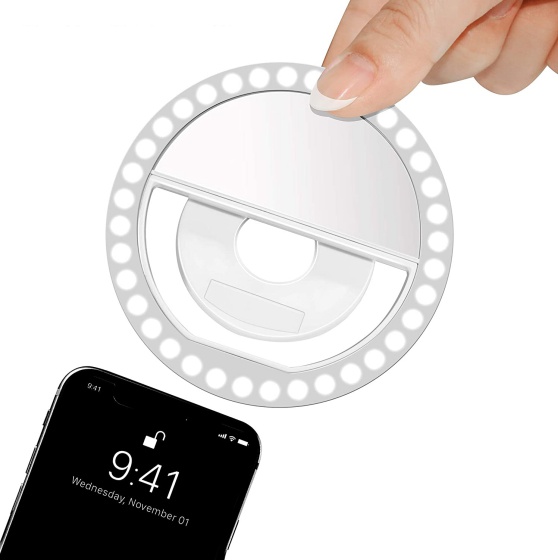 iphone 12 clip-on portable ring light