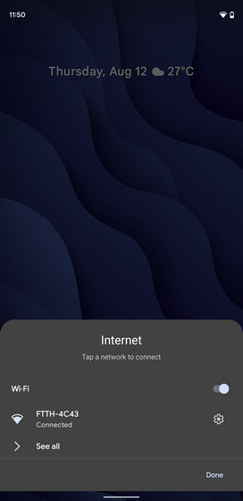 new wi-fi toggle android 12 beta 4