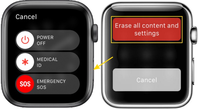 reset apple watch