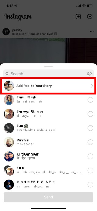 share instagram post to story og method step 2