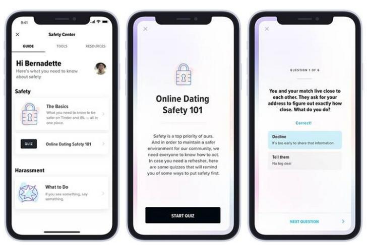 tinder safety center