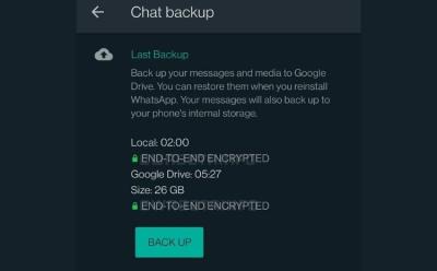 whatsapp end to end encrypted local backups feature coming soon