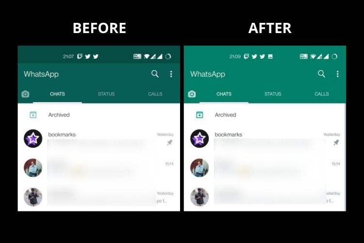 whatsapp for android - color change