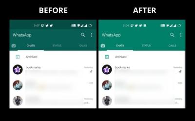whatsapp for android - color change