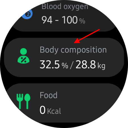 Body composition galaxy watch 4 