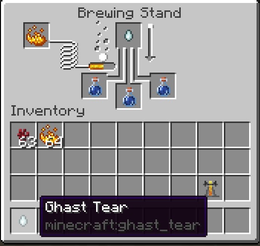 Brewing Potion of Regeneration in Minecraft