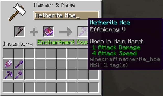 Efficiency Enchantments in Minecraft