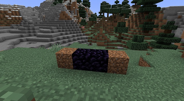 First step of making Nether Portal in Minecraft