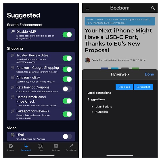 best iphone safari extensions reddit