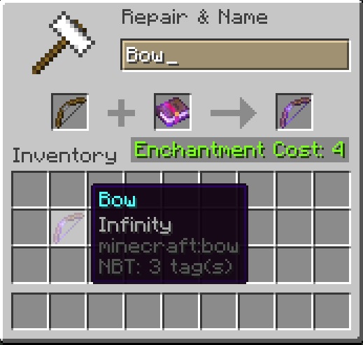 Infinity on Bows Enchantment