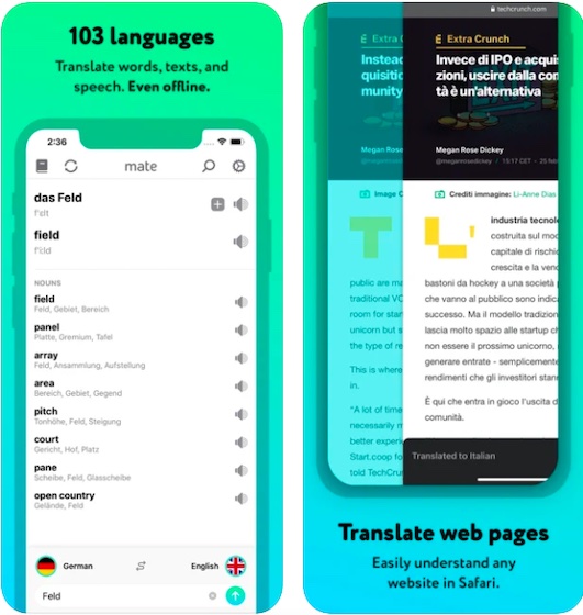 Language Translator by Mate - best Safari Extensions for iPhone