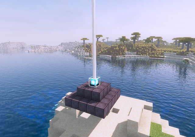 Pyramide de balise de niveau 2 dans Minecraft