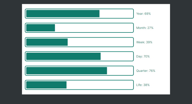 life progress bar