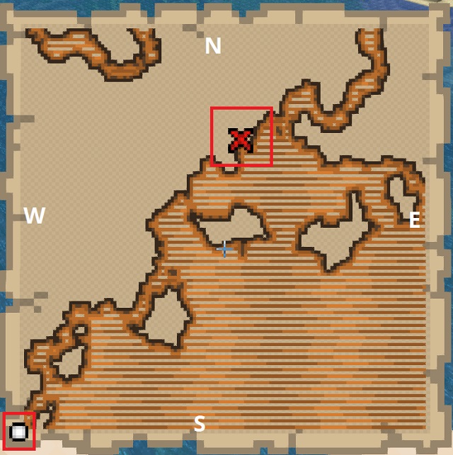 Locating self on Buried Treasure Map