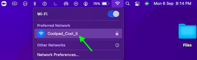 Ensure that your Mac is also connected to the same Wi-Fi network